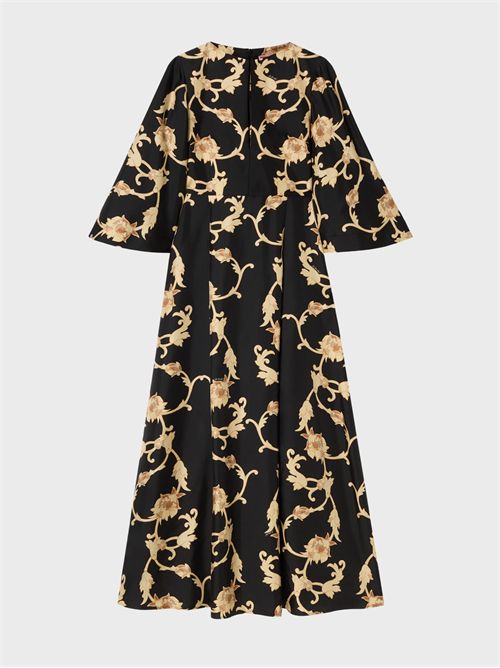 Belle silk twill kaftan with Buttercup print LA DOUBLE J | DRE0985SIL001BTC01BL01